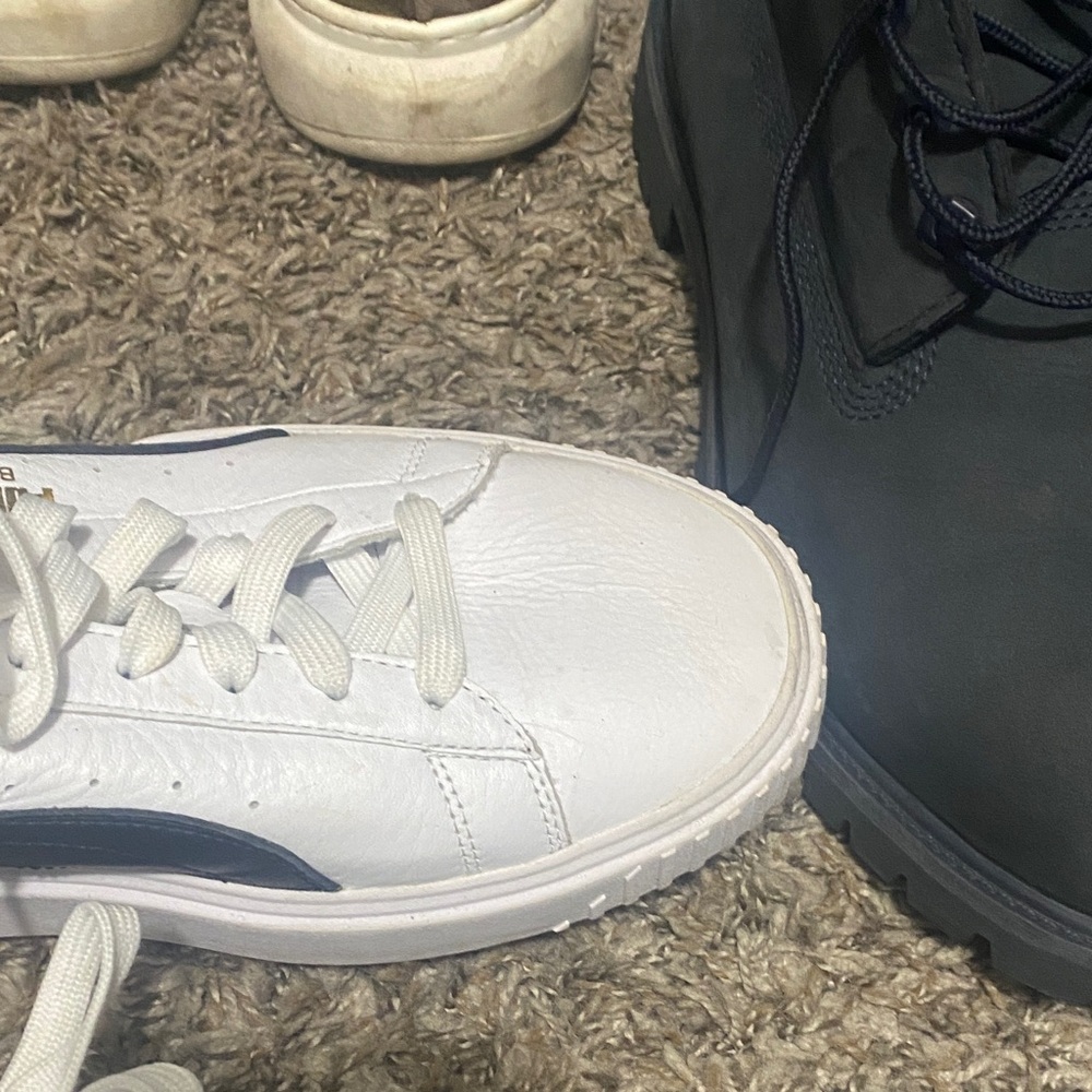 Puma White Sneakers with Navy Accents - Picture 4 of 4